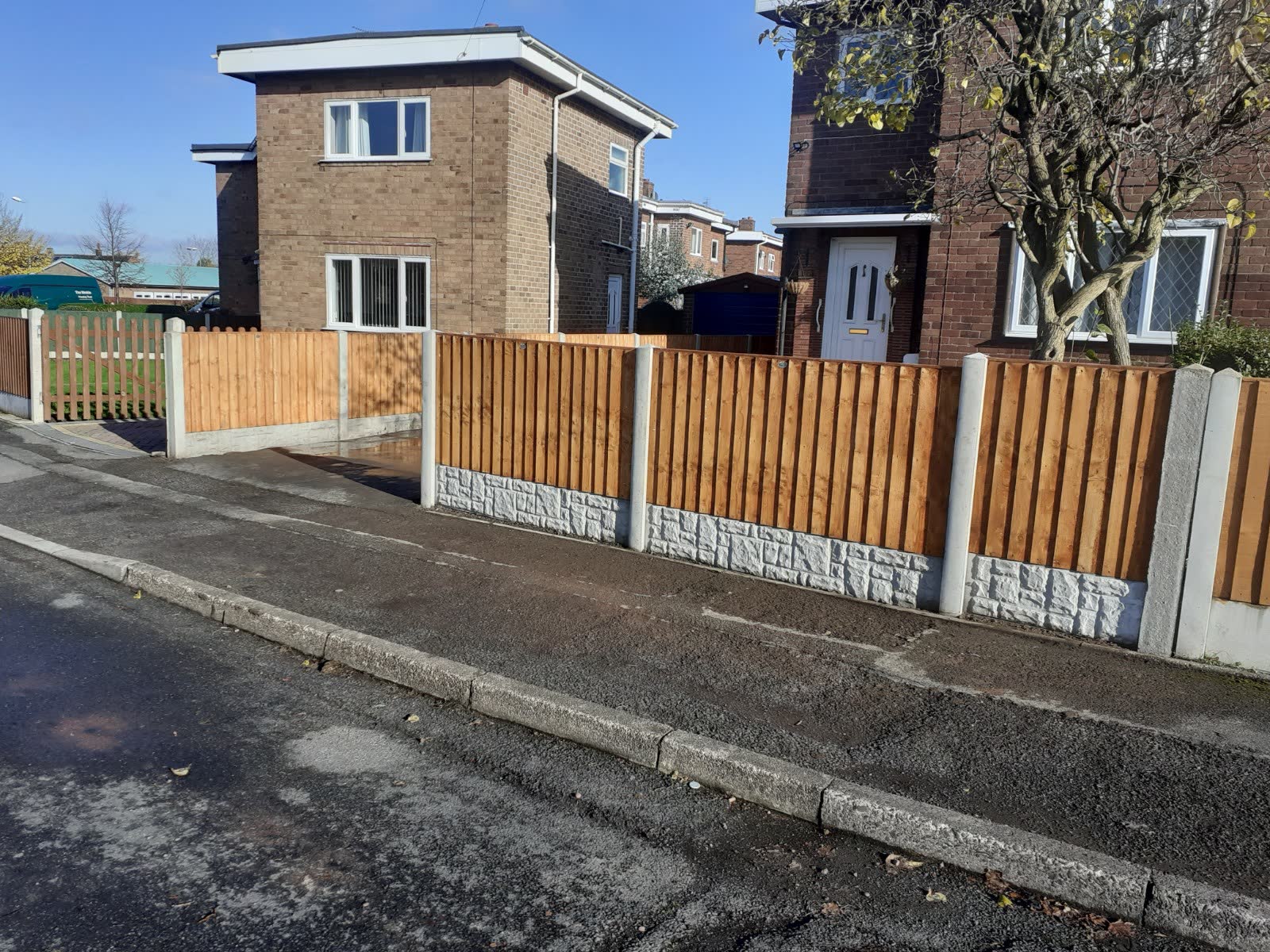 Timber panels with concrete gravel boards
