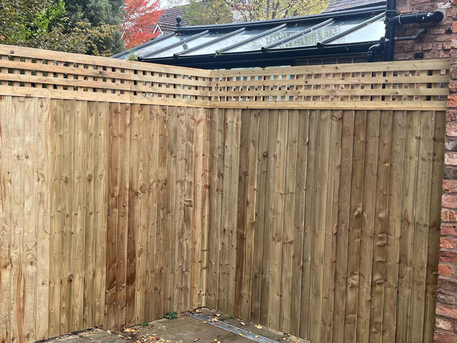 Fresh wooden fence panels
