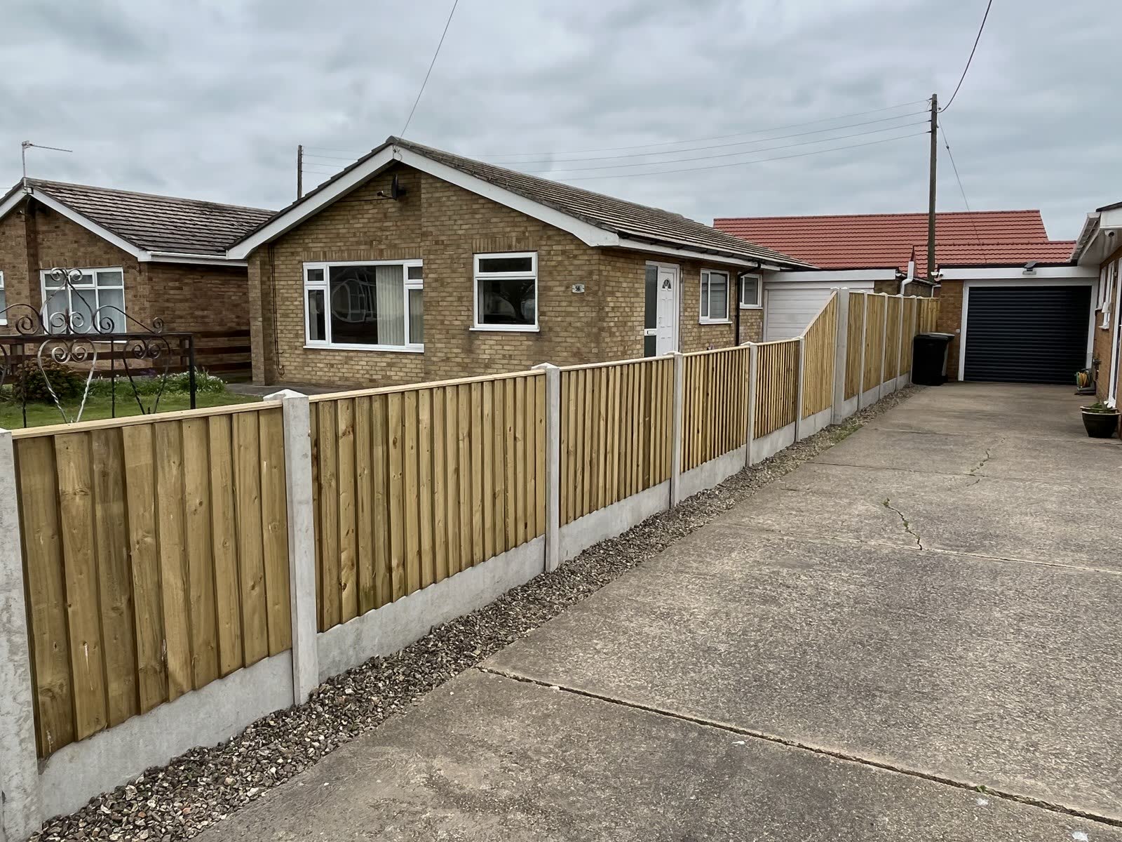 Timber fencing around a residential property